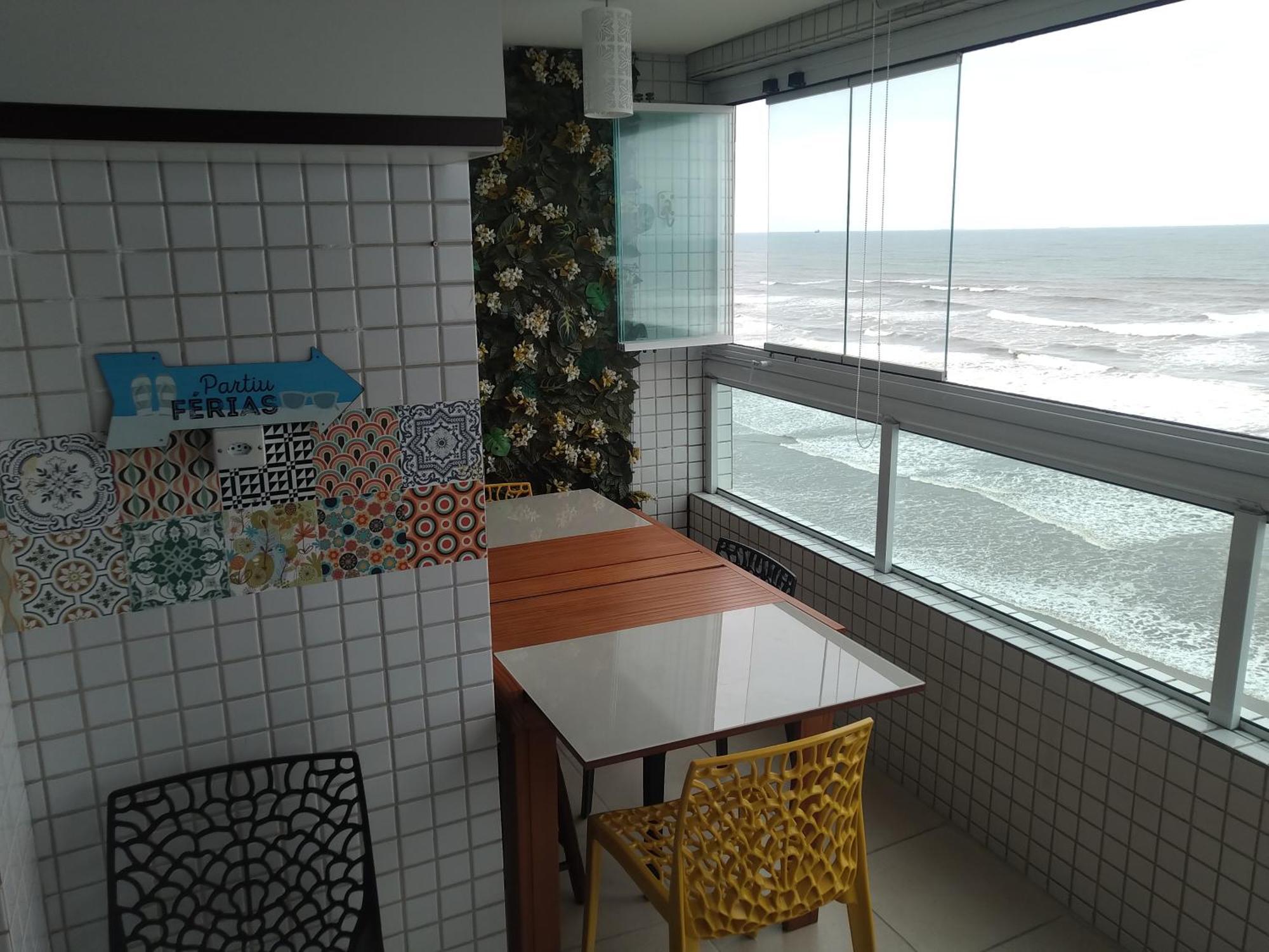 Apartamento Frente Mar Pe Na Areia Praia Grande  Exterior foto