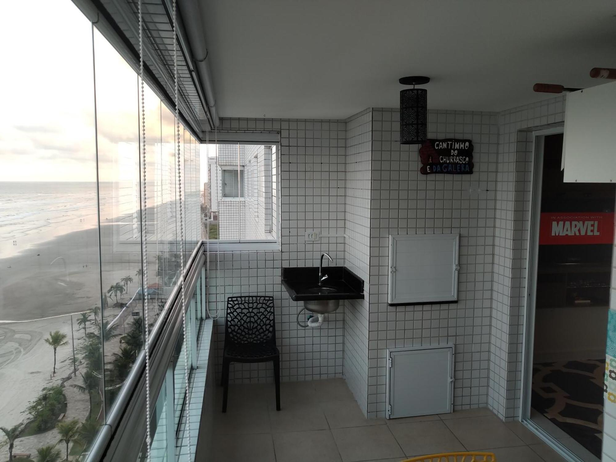 Apartamento Frente Mar Pe Na Areia Praia Grande  Exterior foto